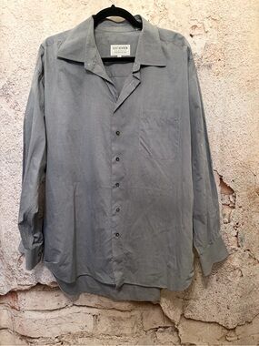Holt Renfrew European Cut Grey Classic Fit Dress Shirt
